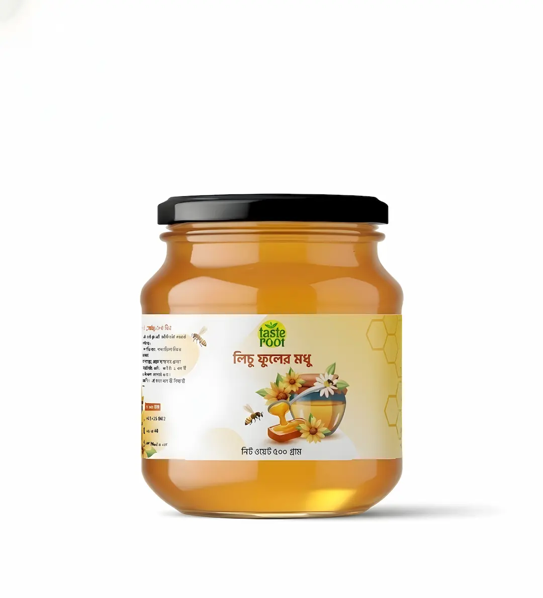 tasteroot-lychee-honey-lichu-phool-modhu-natural-500g-bangladesh